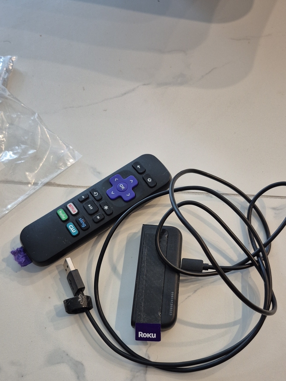 Roku Streaming Stick with Remote - Black and Purple
